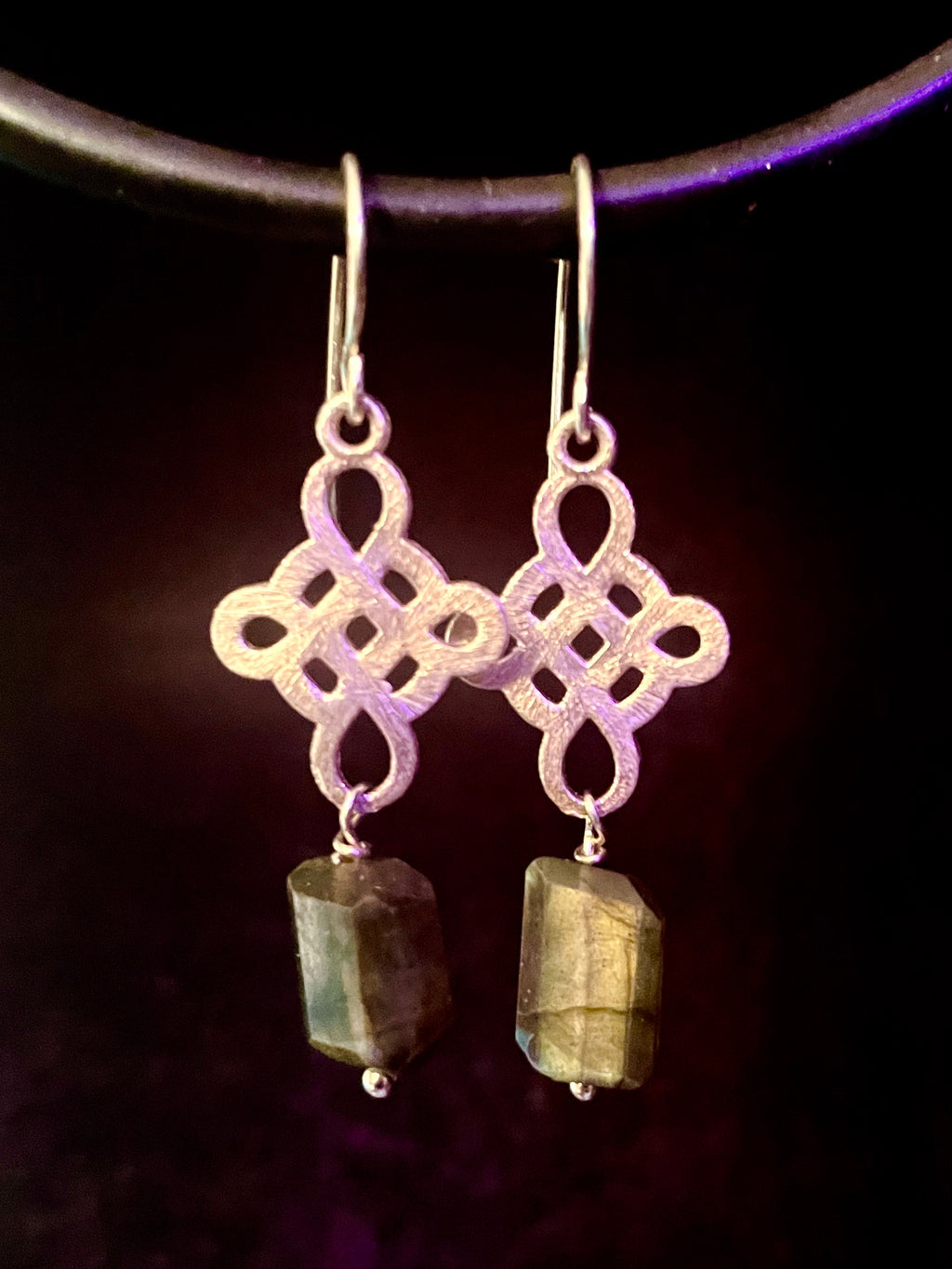 Silver Celtic Cross Earrings