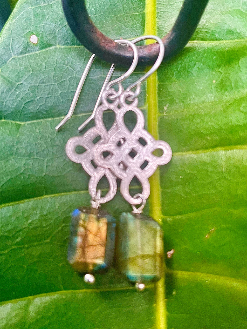 Silver Celtic Cross Earrings
