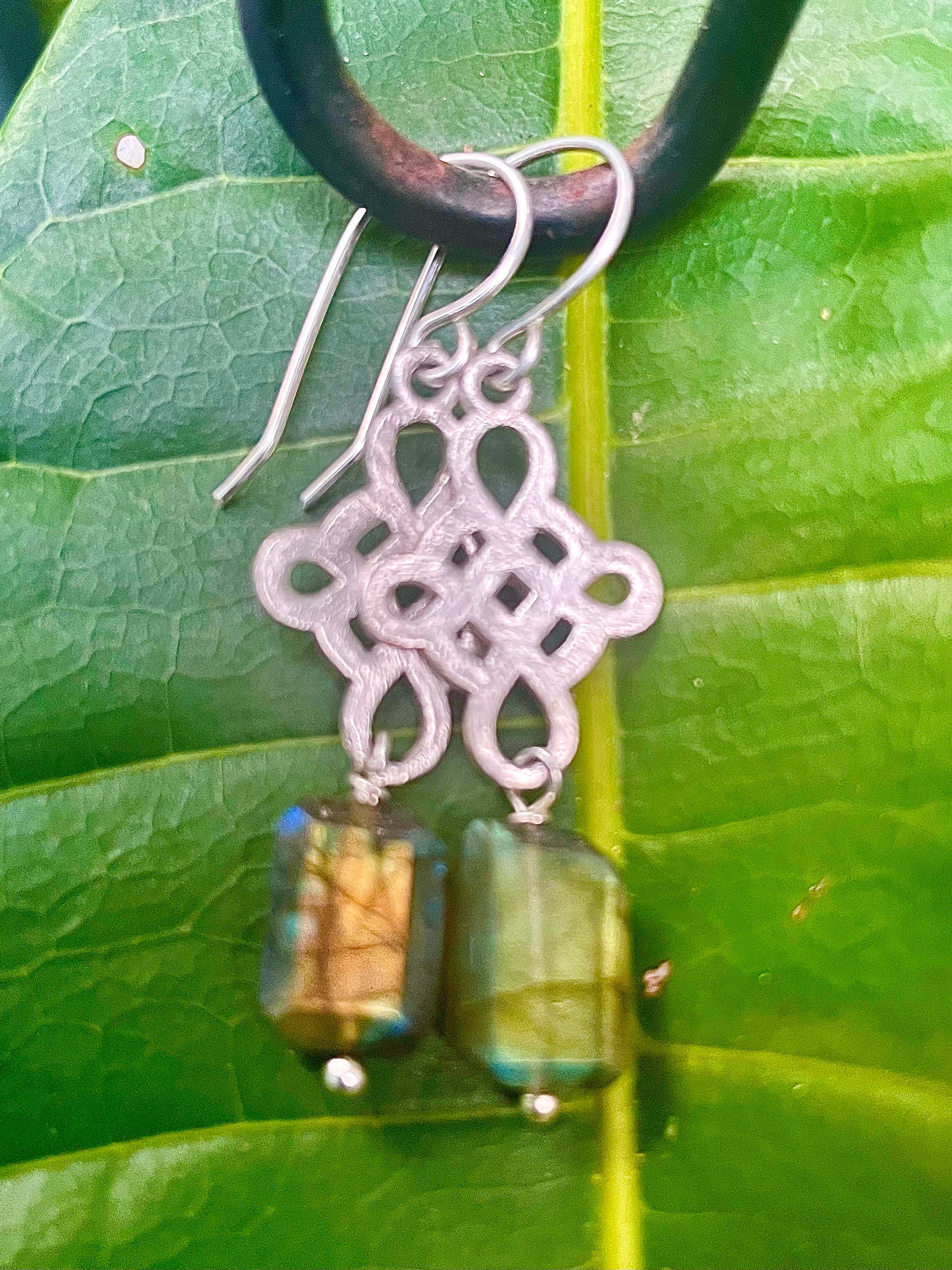 Silver Celtic Cross Earrings