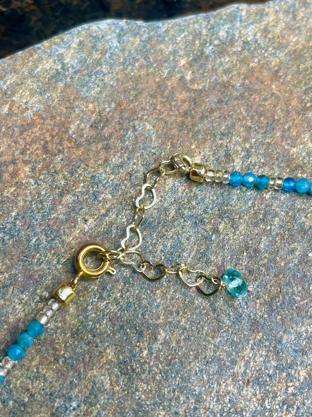 Natural Amozonite and Blue Quartz Necklace