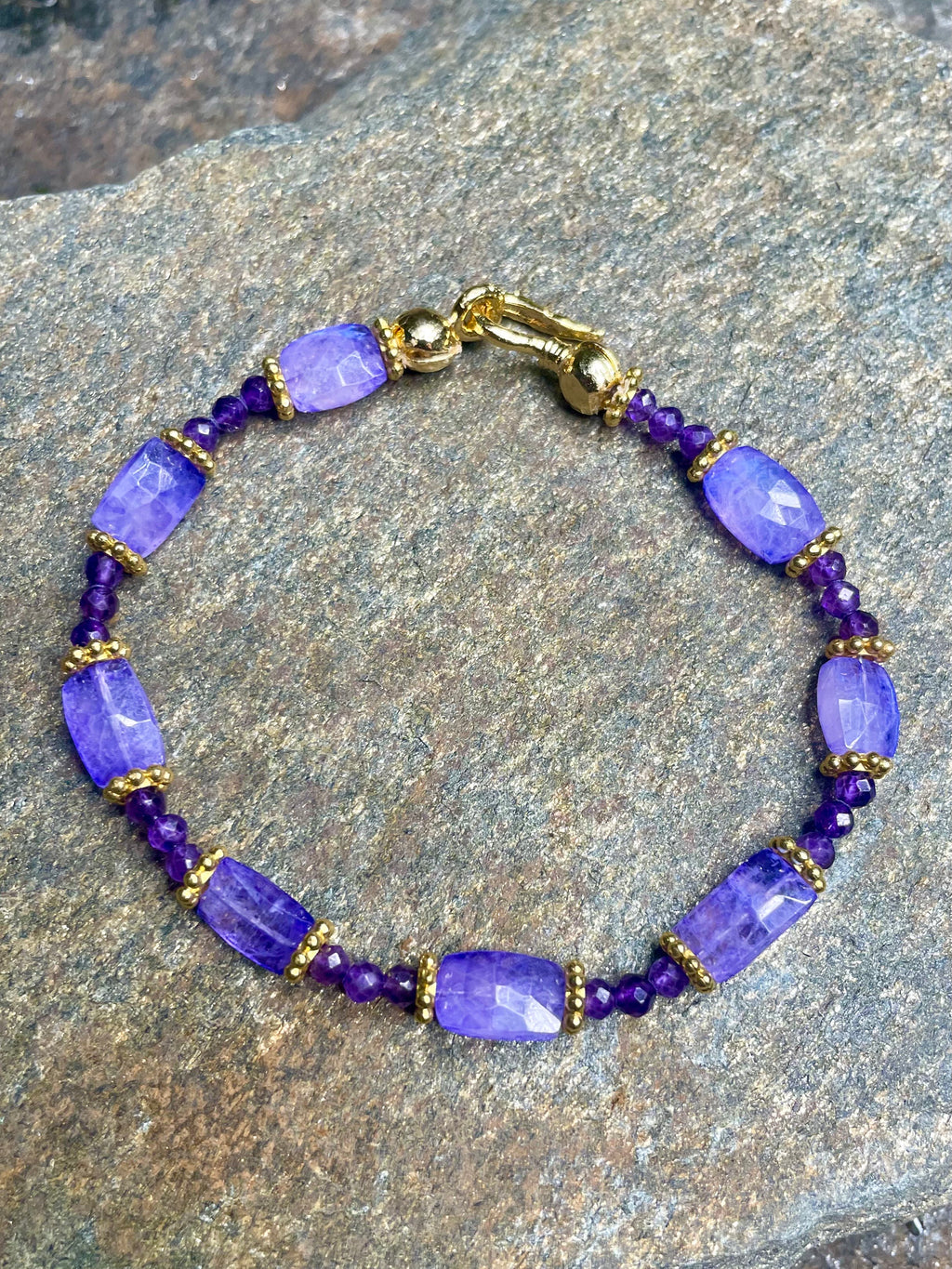 Gorgeous Purple Mystic Moonstone Bracelet