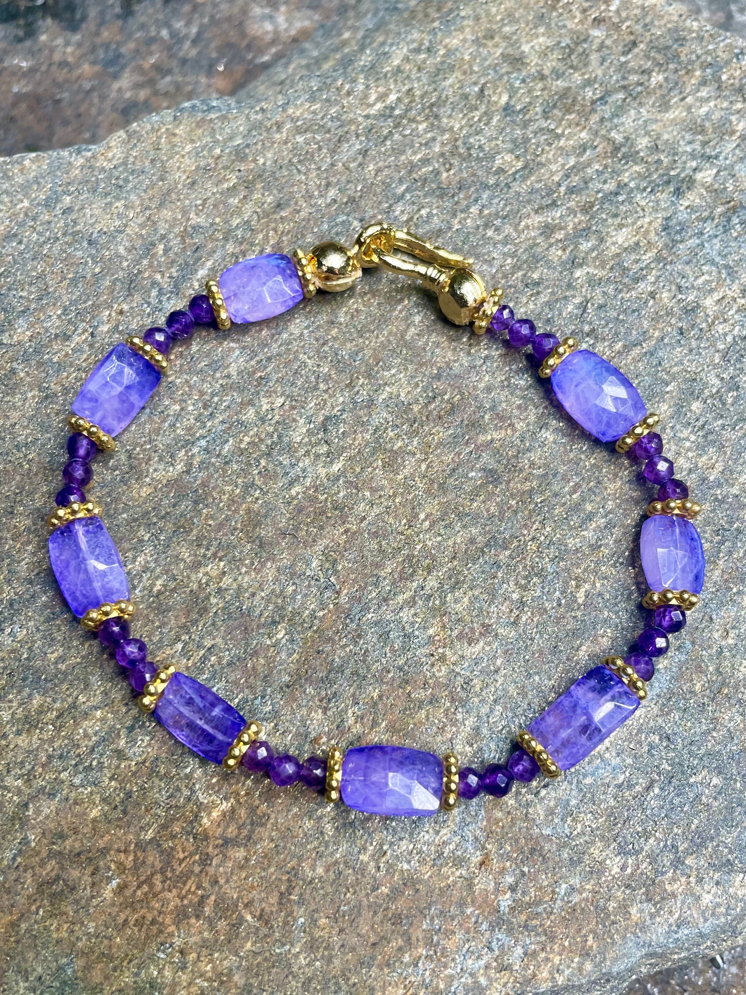 Gorgeous Purple Mystic Moonstone Bracelet