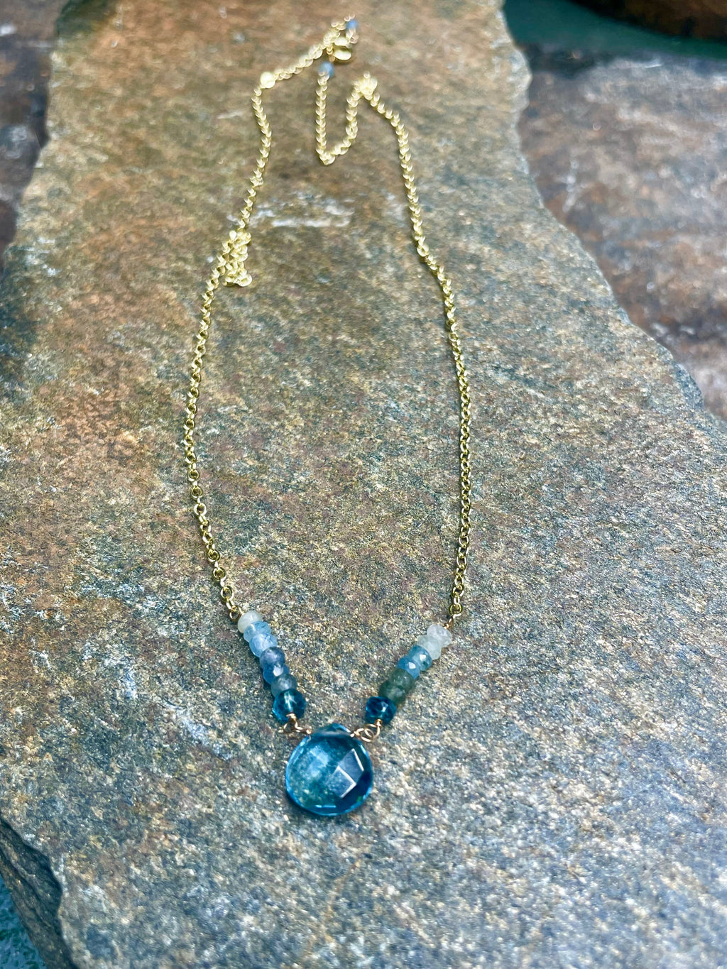 London Blue Topaz Center Necklace