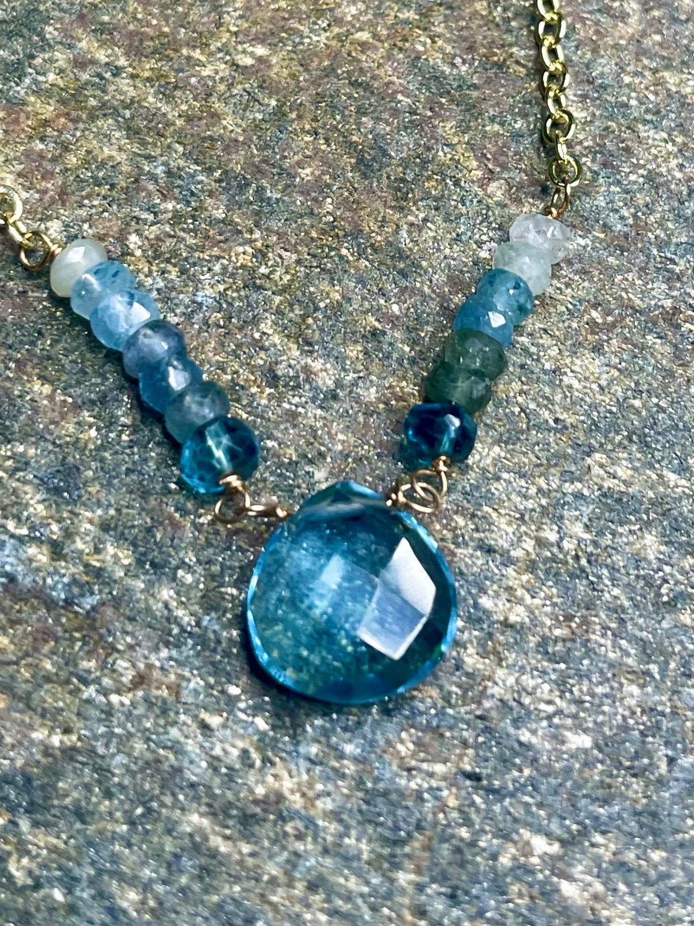 London Blue Topaz Center Necklace