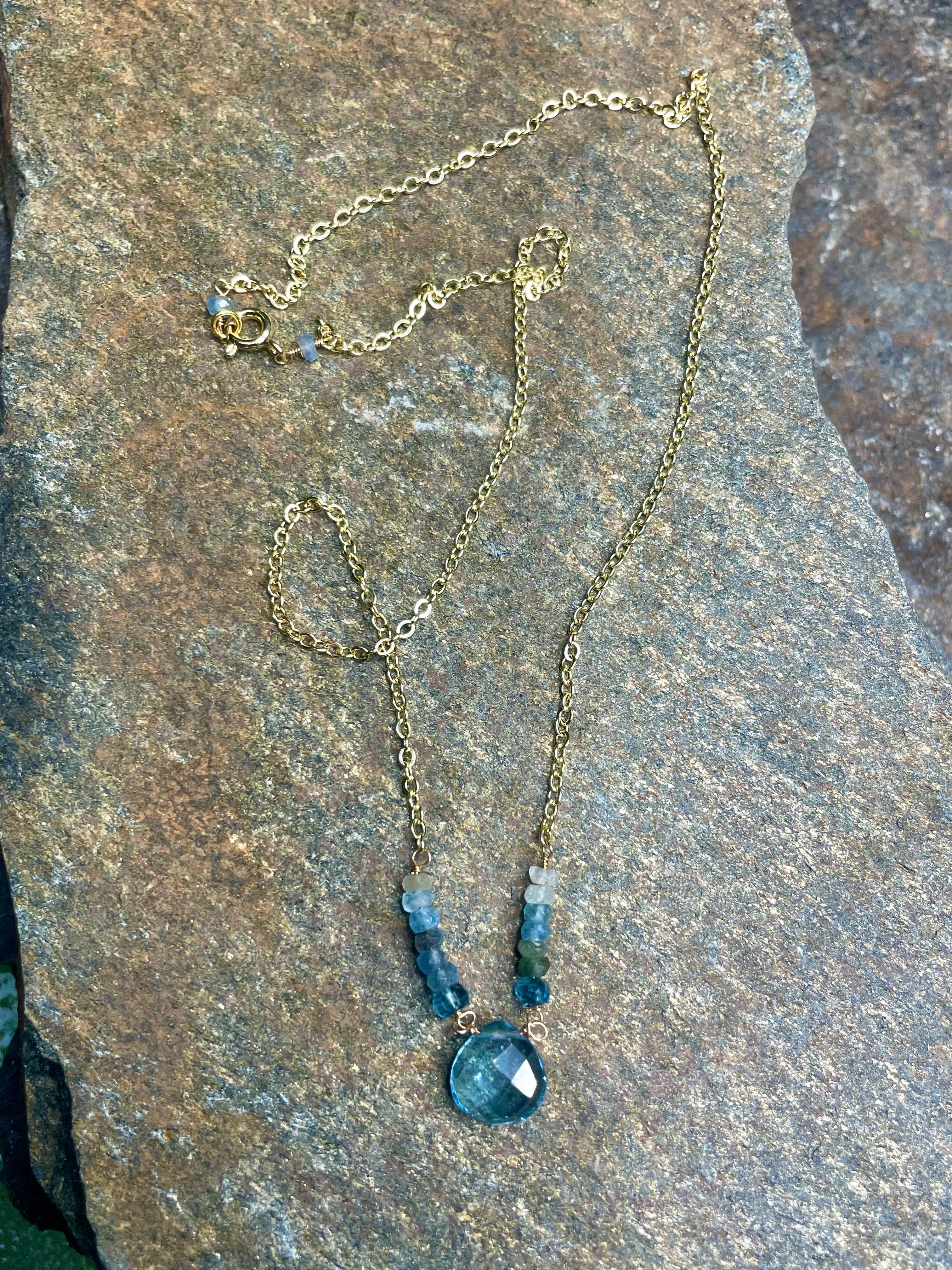 London Blue Topaz Center Necklace