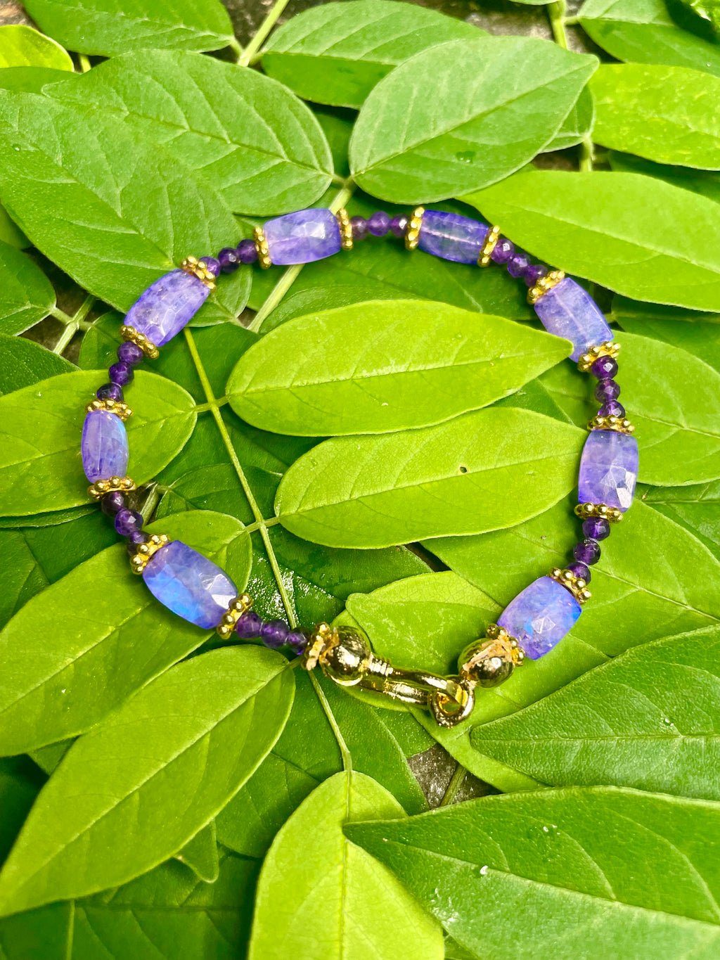 Gorgeous Purple Mystic Moonstone Bracelet